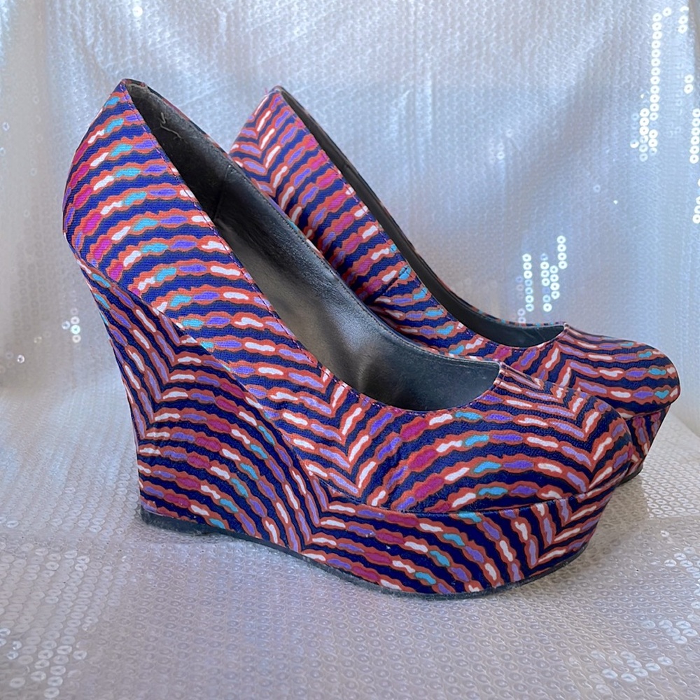 Madden Girl colorful platforms.